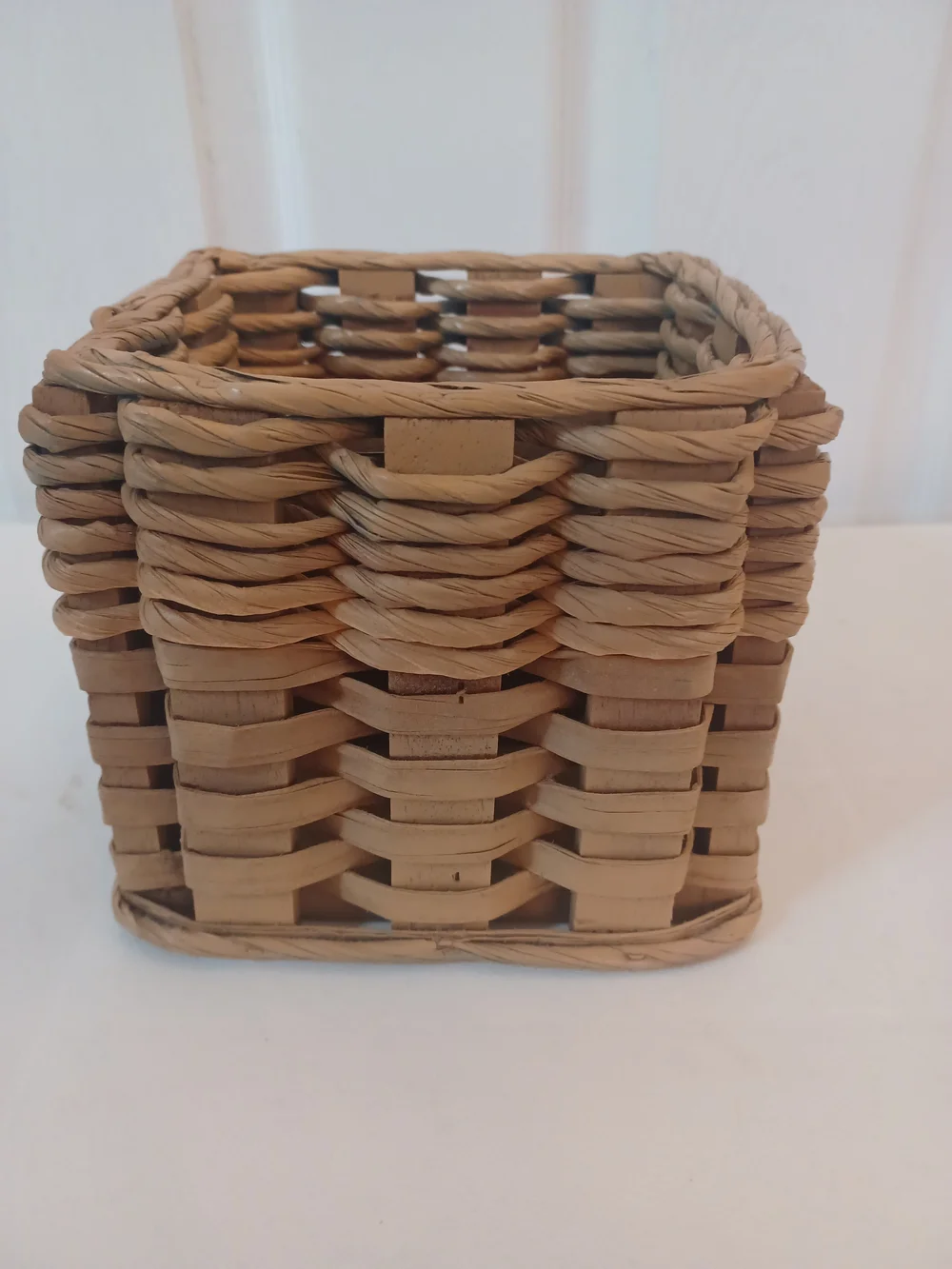 Vintage Foxcreek Basket Co Handcrafted Divided Organizer Caddy Signed 2001